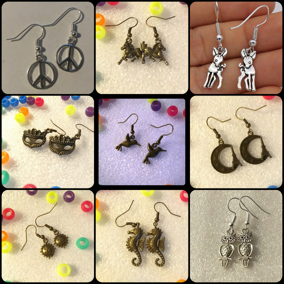EARRINGS - 4 for $20 - random - cute retro jewelry